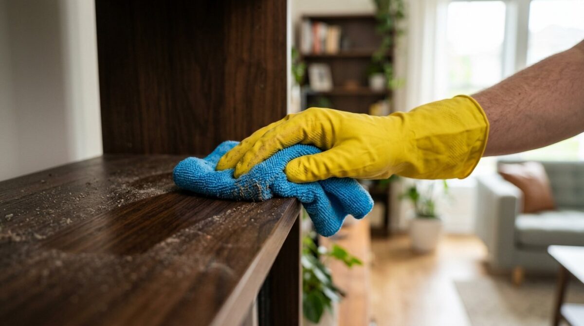 reduzieren Sie Hausstaub effektiv mit einem günstigen Haushaltsmittel unter einem Euro - die richtige Anwendungsmethode macht den entscheidenden Unterschied für ein sauberes Zuhause